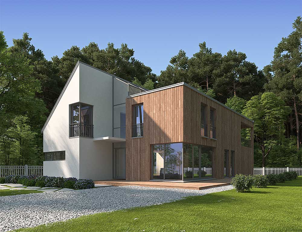 Modern och nybyggd villa