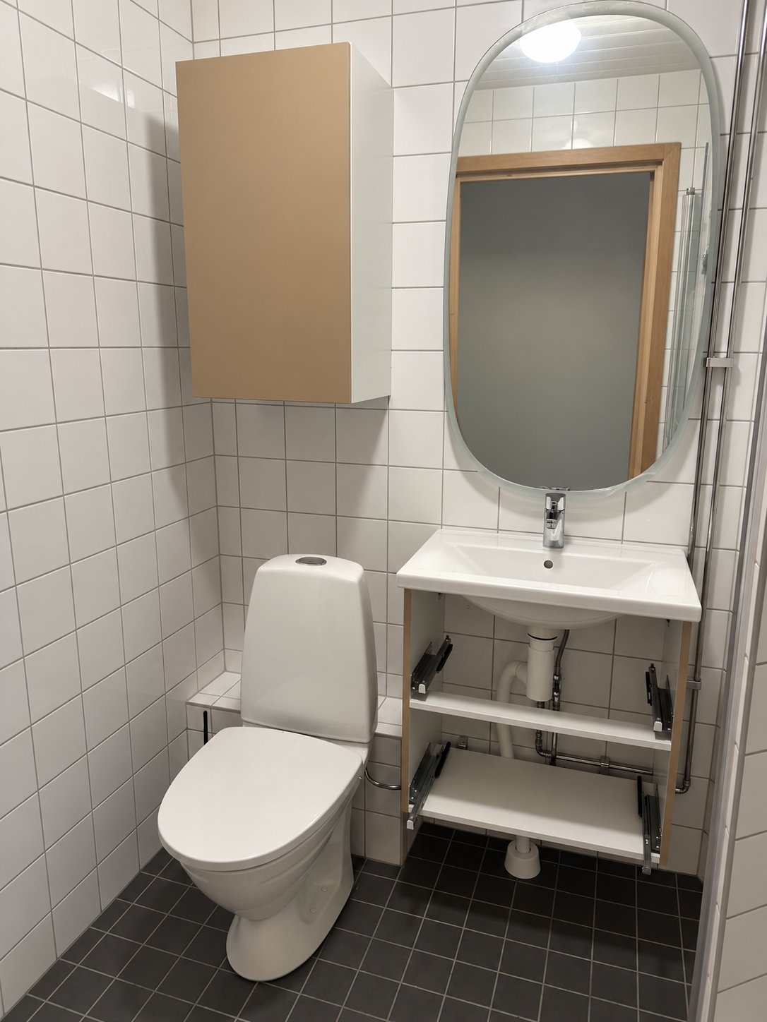 Ny inredning i duschrum, Värmdö